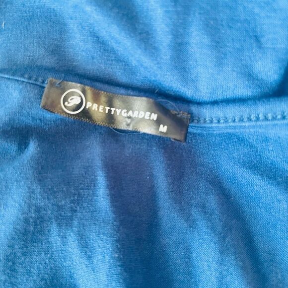 Pretty Garden faux wrap style drawstring waist navy  Jumpsuit size medium - Picture 5 of 5